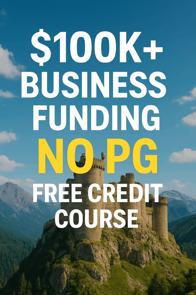 $100K+ Business Funding NO PG Free Credit Course