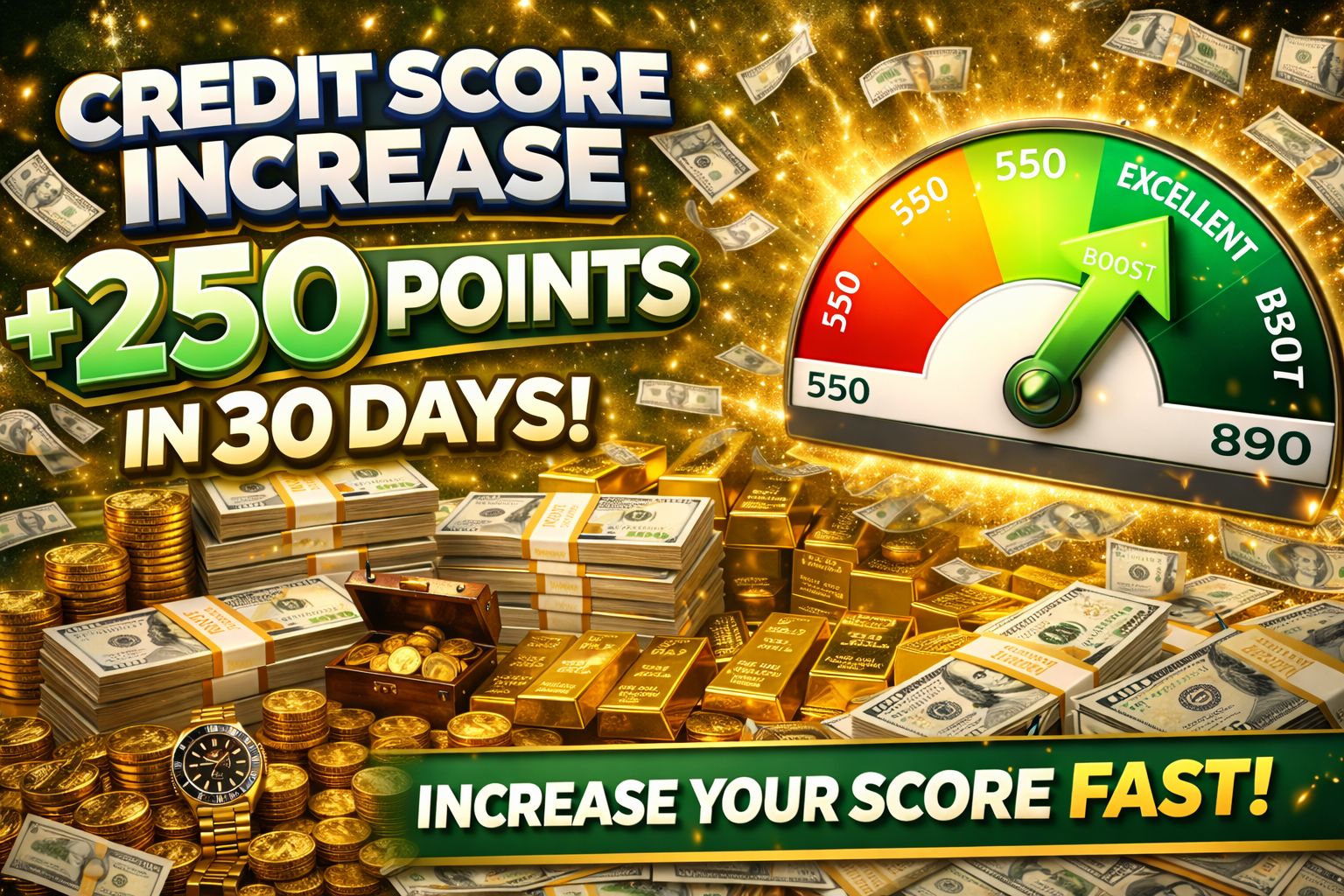 Credit Score Increase 250 Points in 30 Days 